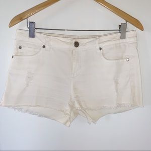 Harper white jean shorts